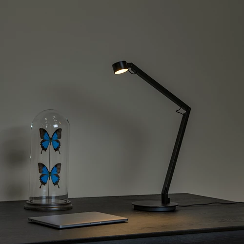 Lucide OGDEN - Bureaulamp - LED 3 StepDim - 1x7W 3000K - Zwart | Premium - sfeer 1